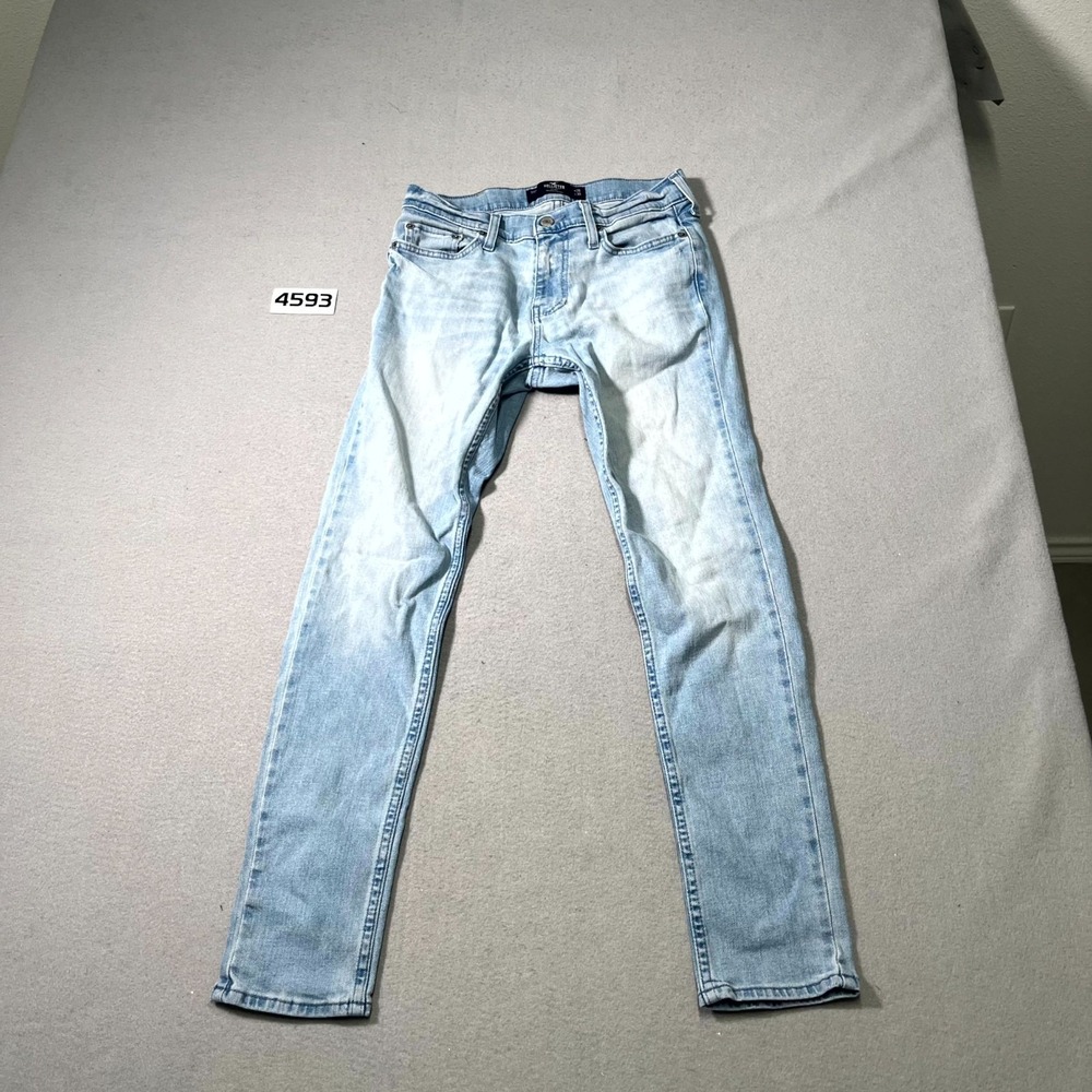 Hollister Jeans Mens 26x30 Blue Denim Epic Flex 5 Pockets Light Wash Skinny Leg